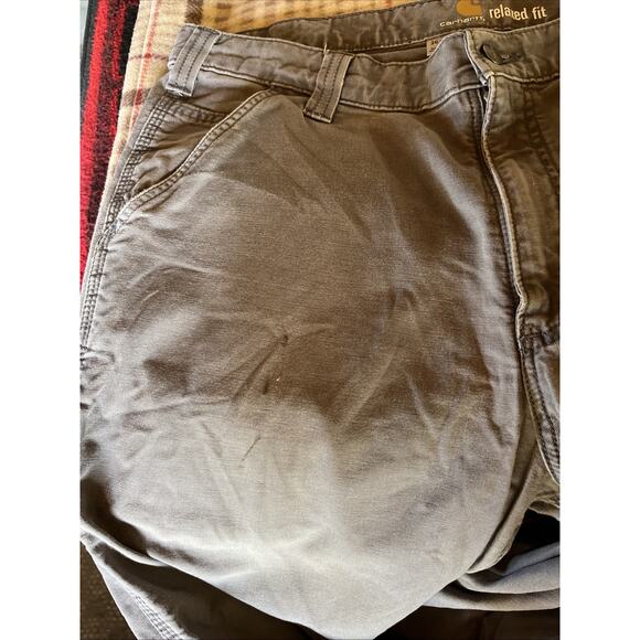 Carhartt Men’s Pants 36x31 Gray Relaxed Fit Canvas Utility Workwear Pant Outdoor - Picture 13 of 13
